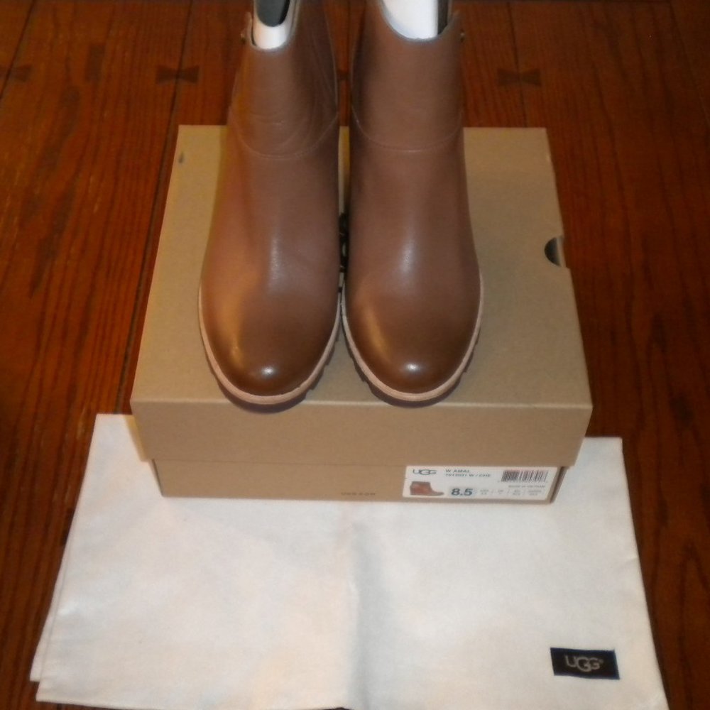 Uggs Brown Wedge  3.5 inch heel